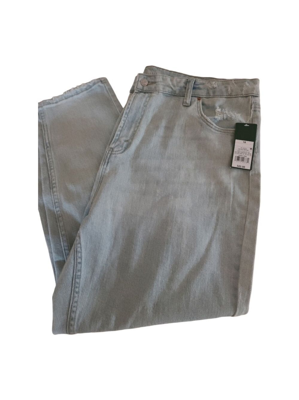 NWT Wild Fable High Rise Distressed Mom Jeans Size 18 - Picture 2 of 9